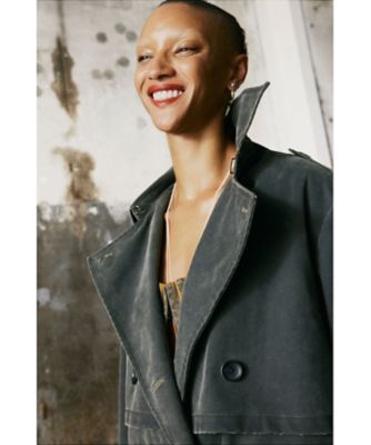 レザールックのトレンチコート 26SWEWXC | Desigual (Women