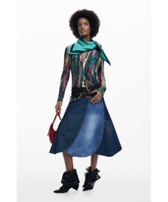 デニムパッチ フレアスカート 26SWFDX0 | Desigual (Women