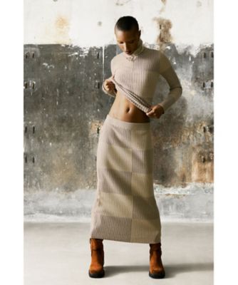 ＜Desigual (Women)＞ブロックチェック柄ニットスカート　２６ＳＷＦＦＸ０