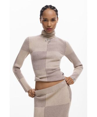 ブロックチェック柄ニットスカート 26SWFFX0 | Desigual