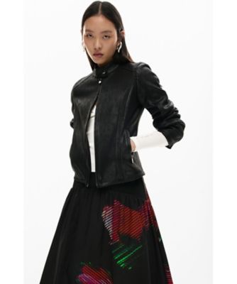 ピクセルフラワー柄のミディスカート 26SWFW02 | Desigual