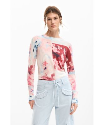＜Desigual (Women)＞細ゲージ　カレッジ風ニット　２６ＳＷＪＦ１３