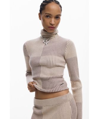 ブロックチェック柄のハイネックセーター 26SWJFX1 | Desigual