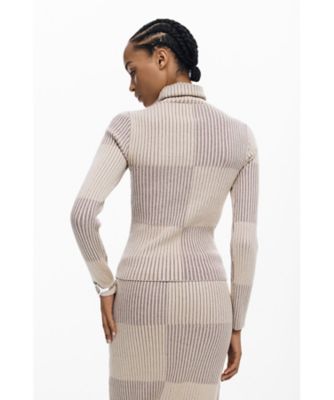 ワック　セーター ブロックチェック柄のハイネックセーター 26SWJFX1 | Desigual