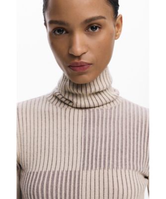 ブロックチェック柄のハイネックセーター 26SWJFX1 | Desigual