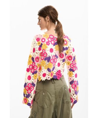 マルチカラーのかぎ針編みセーター 26SWJFXF | Desigual