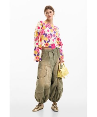 マルチカラーのかぎ針編みセーター 26SWJFXF | Desigual