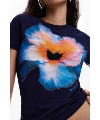 大きな花のTシャツ 26SWTK03 | Desigual (Women)/デシグアル