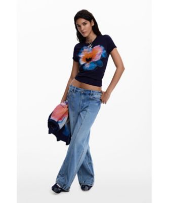 大きな花のTシャツ 26SWTK03 | Desigual (Women)/デシグアル