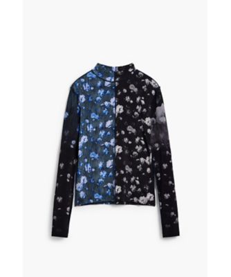 ＜Desigual (Women)＞花柄のバイカラーティーシャツ　２６ＳＷＴＫ２１