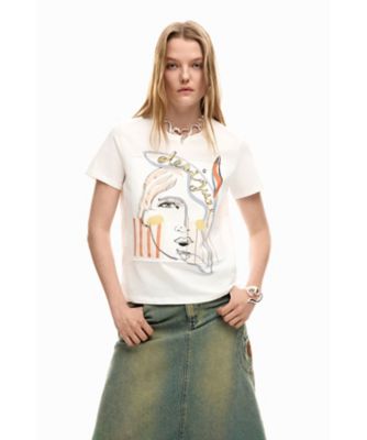 ＜Desigual (Women)＞ロゴフェイスのＴシャツ　２６ＳＷＴＫ５１