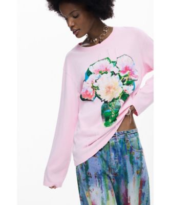 フラワープリント長袖Tシャツ 26SWTKX4 | Desigual (Women