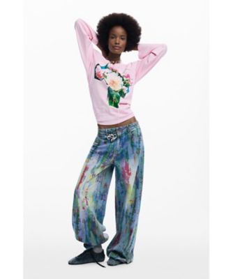 フラワープリント長袖Tシャツ 26SWTKX4 | Desigual (Women