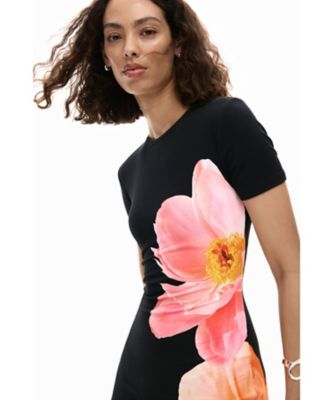 花柄のハーフスリーブドレス 26SWVK26 | Desigual (Women