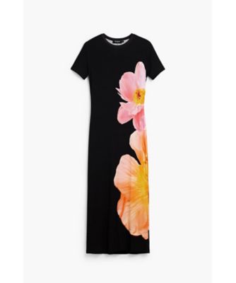 花柄のハーフスリーブドレス 26SWVK26 | Desigual (Women