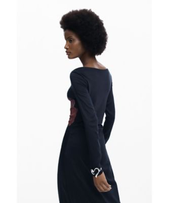 ピクセルフラワーのミディドレス 26SWVW10 | Desigual (Women