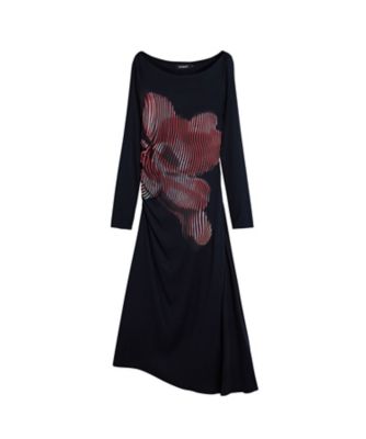 ピクセルフラワーのミディドレス 26SWVW10 | Desigual (Women