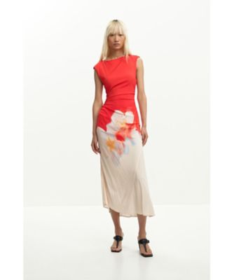 ＜Desigual (Women)＞花柄のバイカラードレス　２６ＳＷＶＷ１８