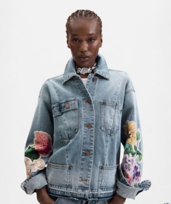 フラワープリントパッチデニムジャケット 26WWED08 | Desigual