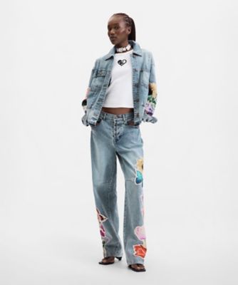フラワープリントパッチデニムジャケット 26WWED08 | Desigual