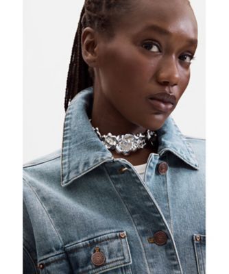 フラワープリントパッチデニムジャケット 26WWED08 | Desigual