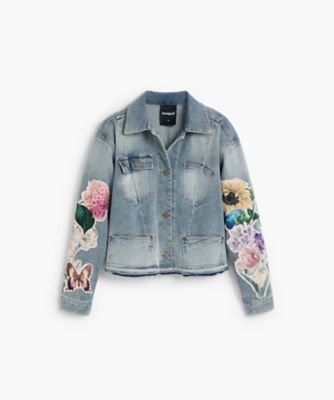 フラワープリントパッチデニムジャケット 26WWED08 | Desigual