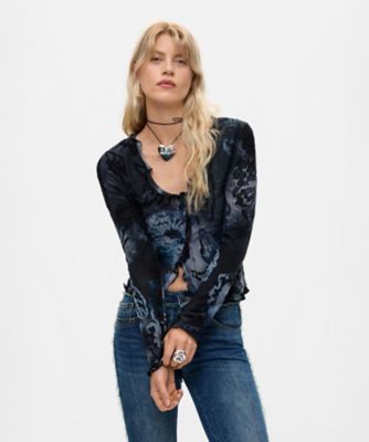 フロック加工カーディガン 26WWTK26 | Desigual (Women