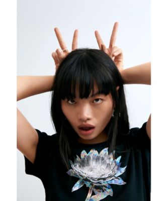 ♡ t様 ♡ フロントフラワープリントTシャツ 26WWTKXI | Desigual