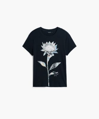 45rpm フラワープリント カットソー⭐︎ フロントフラワープリントTシャツ 26WWTKXI | Desigual
