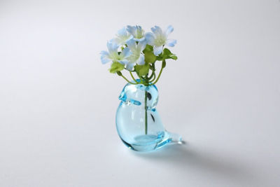 今月末まで値下げ✴︎フラワーベース　一輪挿し　ドライフラワー✴︎花瓶　ブルー