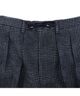 【美品】リングヂャケット 52 XL ネイビー グレンチェック ウール100％ ネイビー×グレーグレンチェック エフォートレススラックス