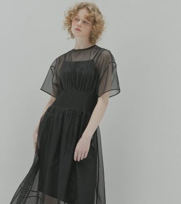 Ｓｈｅｅｒ　Ｇａｔｈｅｒｅｄ　Ｗａｉｓｔ　Ｄｒｅｓｓ　２７Ｓ６５５１４
