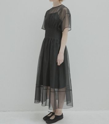 Ｓｈｅｅｒ　Ｇａｔｈｅｒｅｄ　Ｗａｉｓｔ　Ｄｒｅｓｓ　２７Ｓ６５５１４