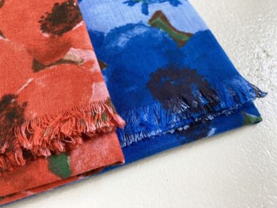 ショール ANEMONE PRINT COTTON GAUZE