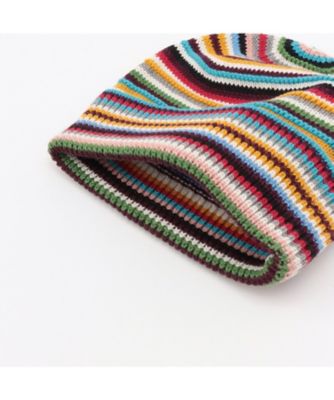 ポールスミス カシミヤ100% ボーダーニット 美品 マルチカラー【M】 マルチボーダーニットワッチ 2953404 | Paul Smith Junior