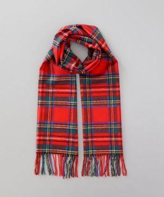 カシミヤ100％チェックマフラー 2AQ 61004 | Aquascutum