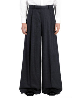  ローレンス サリバン トラウザース Wool flannel wide trousers 2B001-0123-08 CHARCOAL.GREY