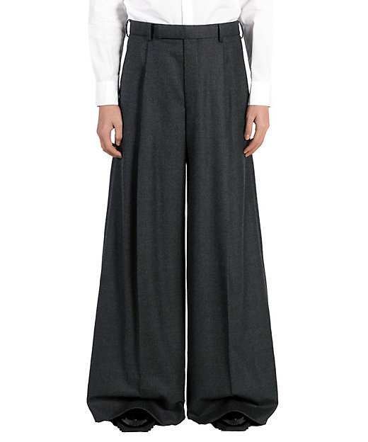  ローレンス サリバン トラウザース Wool flannel wide trousers 2B001-0123-08 GREY