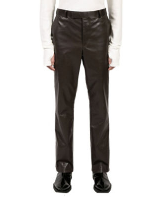  ローレンス サリバン トラウザース Vegan leather straight trousers 2B004-0123-16 BROWN