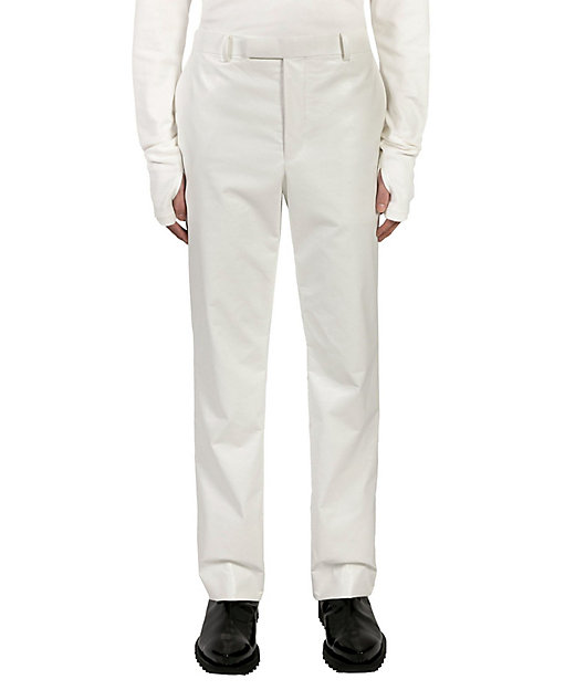  ローレンス サリバン トラウザース Vegan leather straight trousers 2B004-0123-16 WHITE