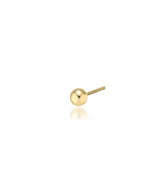 ＜STAR JEWELRY (Women)＞Ｋ１８　ピアス　ＢＡＬＬ＆ＢＡＬＬ　ＰＩＥＲＣＥＤ　ＥＡＲＲＩＮＧ　０．４ｃｍ　※シングル　２ＧＰ０９３６