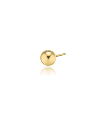 ＜STAR JEWELRY (Women)＞Ｋ１８　ピアス　ＢＡＬＬ　＆　ＢＡＬＬ　ＰＩＥＲＣＥＤ　ＥＡＲＲＩＮＧ　０．６ｃｍ　※シングル　２ＧＰ０９３７