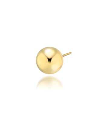 ＜STAR JEWELRY (Women)＞Ｋ１８　ピアス　ＢＡＬＬ　＆　ＢＡＬＬ　ＰＩＥＲＣＥＤ　ＥＡＲＲＩＮＧ１ｃｍ　※シングル　２ＧＰ０９３９