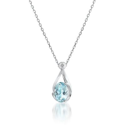 ＜STAR JEWELRY (Women)＞ＡＱＵＡＭＡＲＩＮＥ　ネックレス　２ＪＮ０９４７