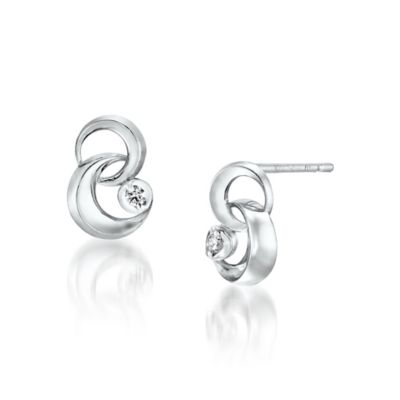 ＜STAR JEWELRY (Women)＞ＤＩＡＭＯＮＤ　ＤＯＵＢＬＥ　ＭＯＯＮ　ピアス　２ＪＰ０８４６