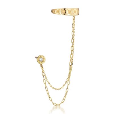 ＜STAR JEWELRY (Women)＞ＣＨＡＩＮ　ピアス＆イヤーカフ　※シングル　２ＪＰ０９２５