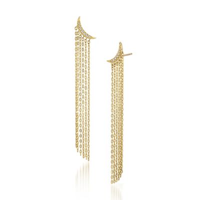 ＜STAR JEWELRY (Women)＞ＤＩＡ　ＭＯＯＮ　ＦＲＩＮＧＥ　ピアス　２ＪＰ０９７３
