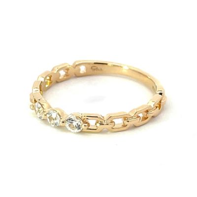 ＷＨＩＴＥ　ＳＡＰＰＨＩＲＥ　ＣＨＡＩＮ　リング　２ＪＲ０５６９