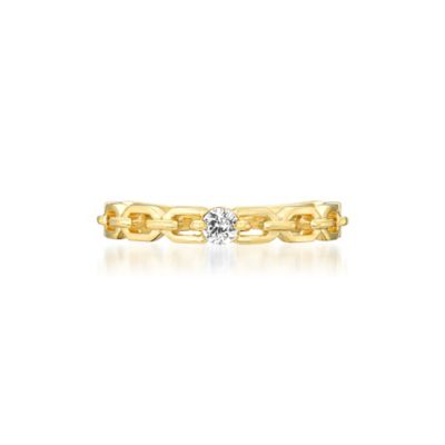 ＜STAR JEWELRY (Women)＞ＷＨＩＴＥ　ＳＡＰＰＨＩＲＥ　ＣＨＡＩＮ　ピンキーリング　２ＪＲ０５７０