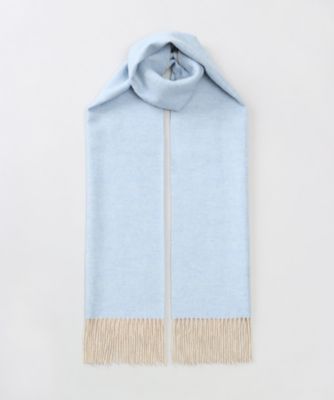 カシミヤ100％無地 リバーシブルマフラー（WASH） 2LV